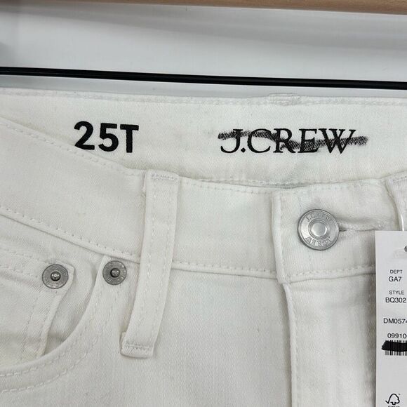 NWT J. Crew Womens White 9" Demi Boot Crop Jeans Size 25T - Picture 5 of 9